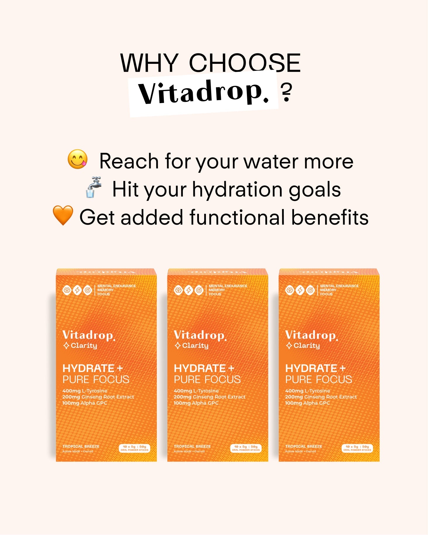 Vitadrop Pure Focus Powder (10 Serves)